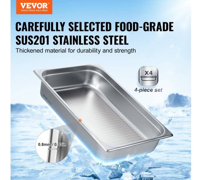 4 dalių pilno dydžio viešbučio garų stalčiai1