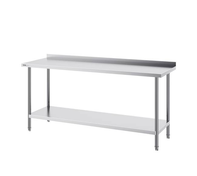 Nerūdijančio plieno maisto ruošimo stalas 61x183 cm0