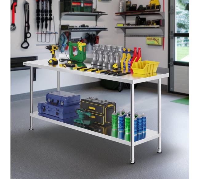 Nerūdijančio plieno maisto ruošimo stalas 61x183 cm7