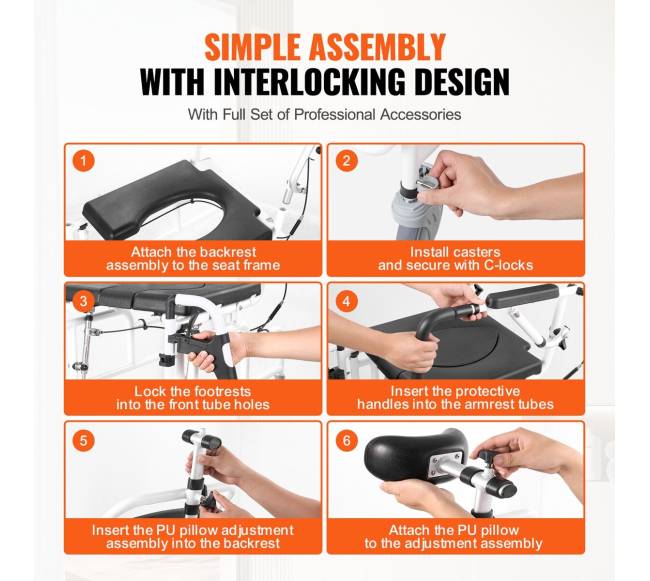 Dušo neįgaliųjų vežimėlis su aliuminio rėmu5