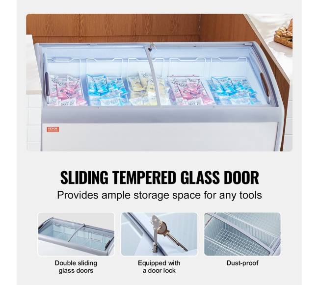 460 l talpos ledų vitrininė šaldymo dėžė3