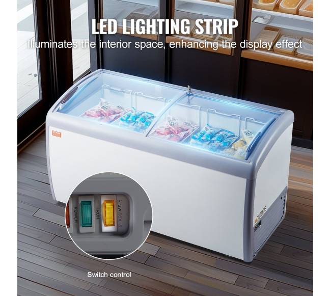 460 l talpos ledų vitrininė šaldymo dėžė4