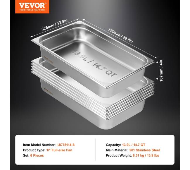 6 vienetų viešbučio garo stalčiukai plieniniai6