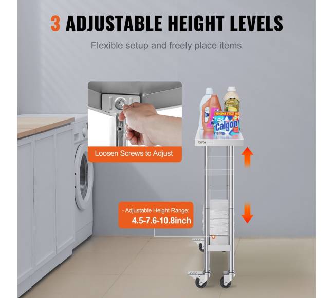 Nerūdijančio plieno darbo stalas su ratukais4