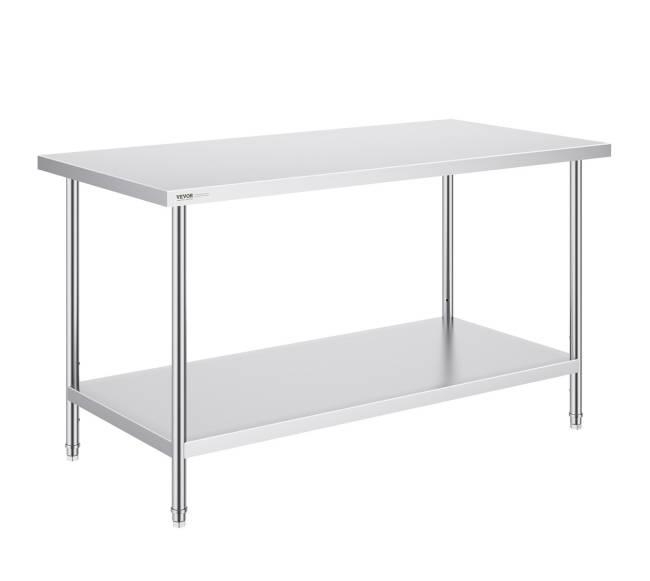 Nerūdijančio plieno darbo stalas maisto ruošimui 76x152x86 cm0