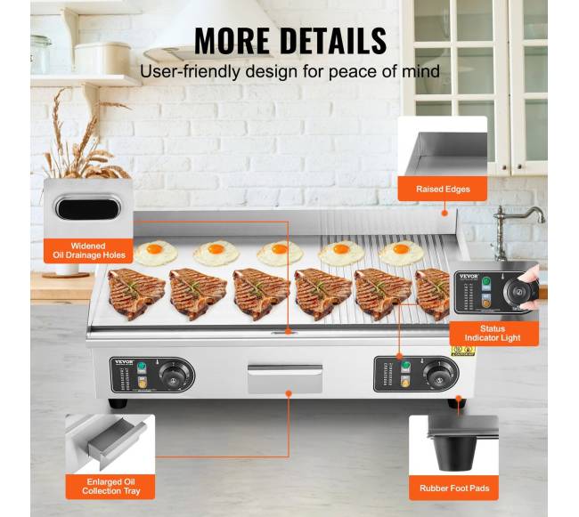 Komercinė elektrinė grilis 4400W5