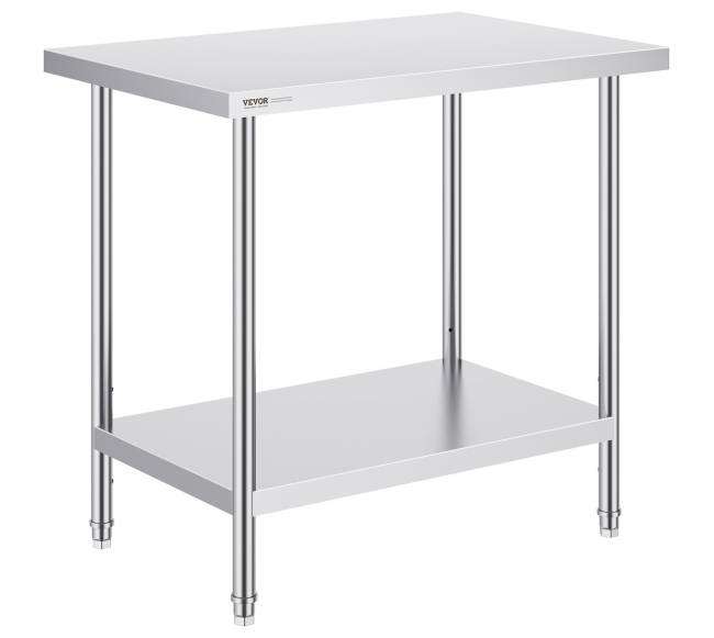 Nerūdijančio plieno darbastalis maisto ruošimui0