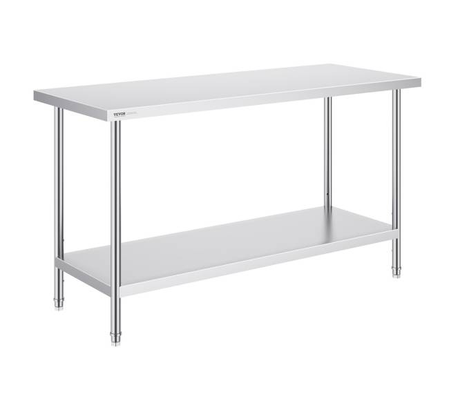 Nerūdijančio plieno darbo stalas maistui ruošti0