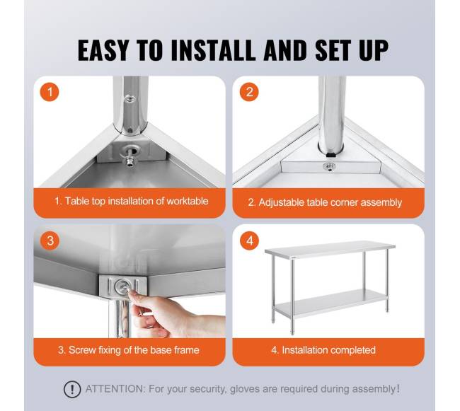 Nerūdijančio plieno darbo stalas maistui ruošti5
