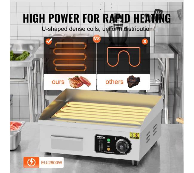 Elektrinė stalviršio grilio plokštė 2800 W2