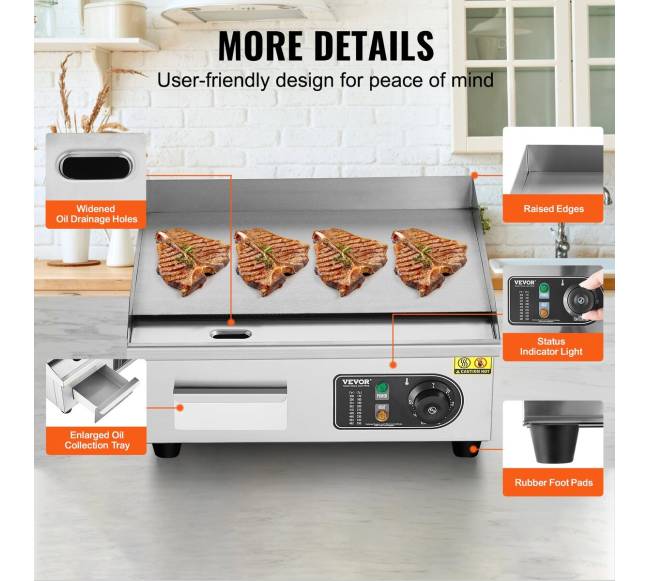 Elektrinė stalviršio grilio plokštė 2800 W5