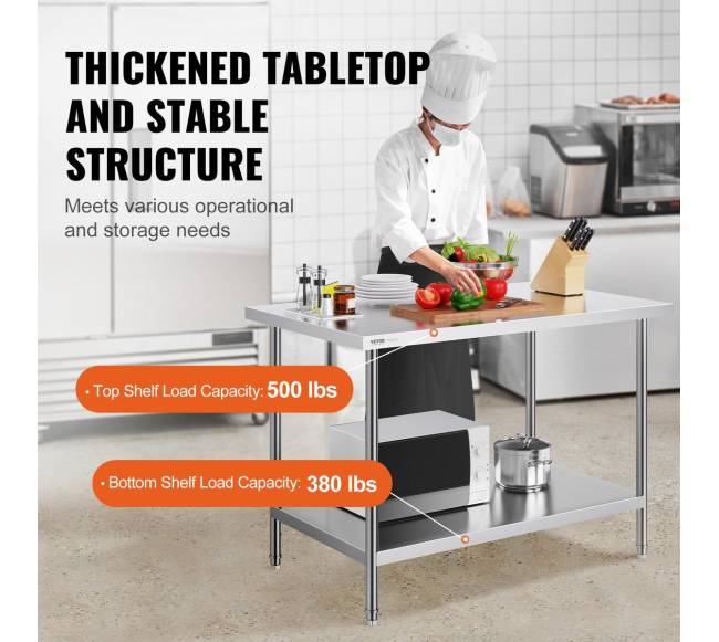 Nerūdijančio plieno darbastalio stalas 76x121 cm2