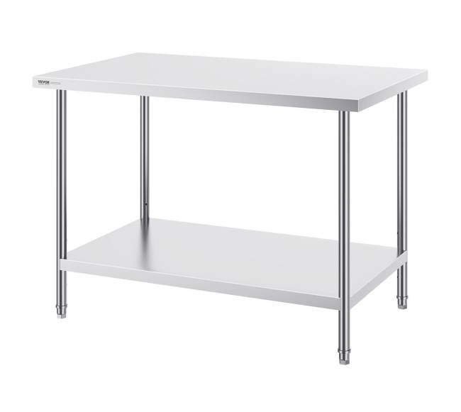 Nerūdijančio plieno darbastalio stalas 76x121 cm8