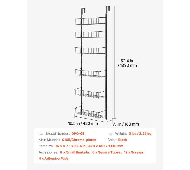 6 pakopų durų lentynų organizatorius6