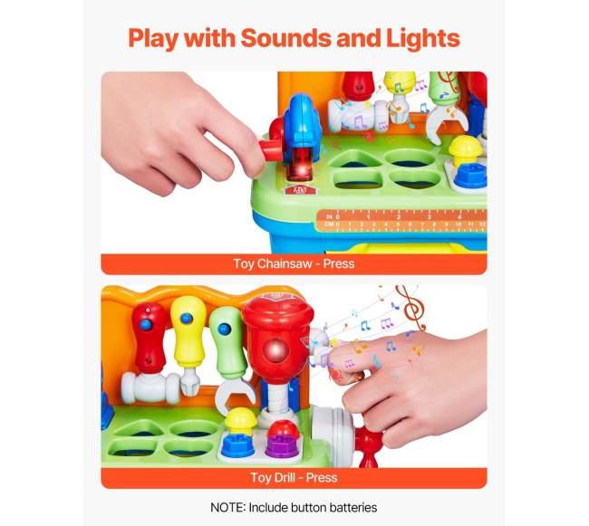 Muzikinis vaikiškas darbo stalas 2+ metų2