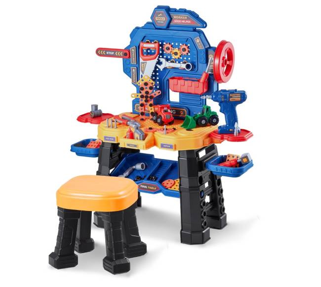 Vaikiškas darbastalis su 181 dalimi ir elektriniu grąžtu7