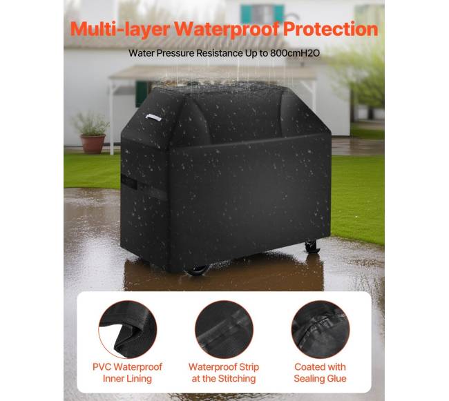 vandeniui atsparus 147 cm dujinių kepsninių uždangalas2