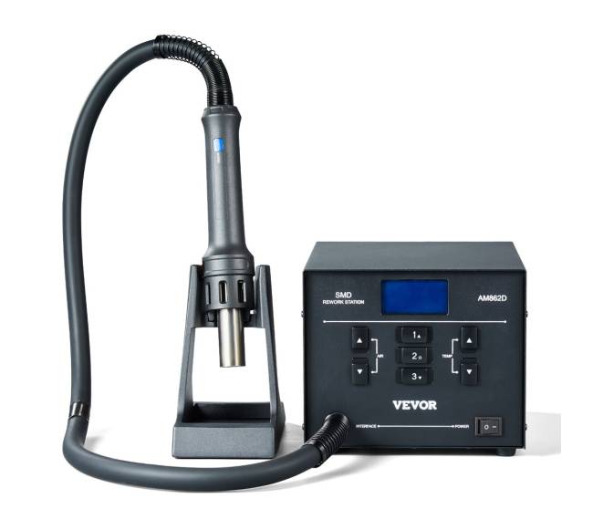 Karšto oro lituoklis 1000W su LED ekranu0