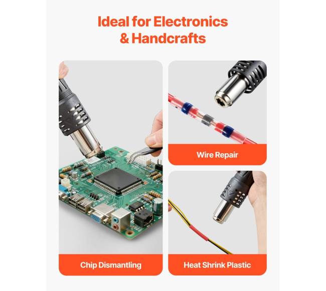 Karšto oro lituoklis 1000W su LED ekranu5