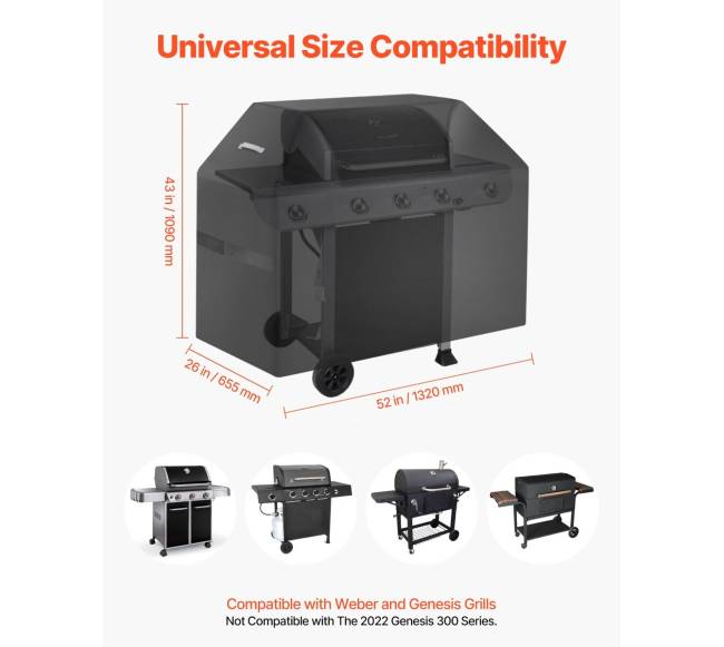 52 colių grilio uždangalas atsparus vandeniui3