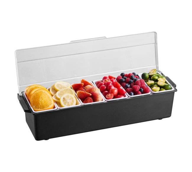 Atvėsintas padažų padėklas su 6 skyreliais8