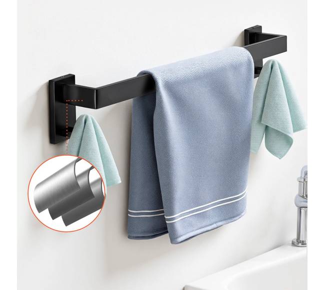 Matinė juoda vonios įrangos komplektacija, 10 dalių7