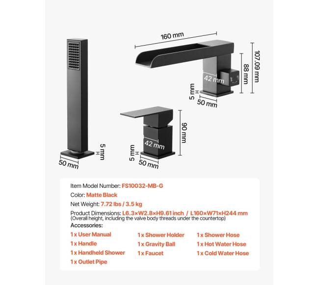 Vonios maišytuvas su dušo galvute6