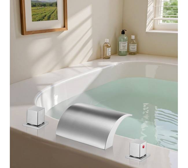 romėniškas vonios maišytuvas su krioklio srove7