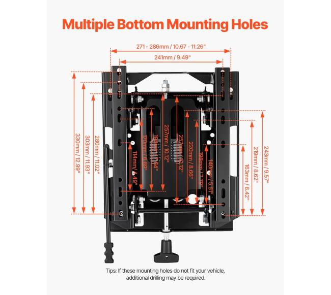 Universalus sėdynės pakabos komplektas su slankikliu2