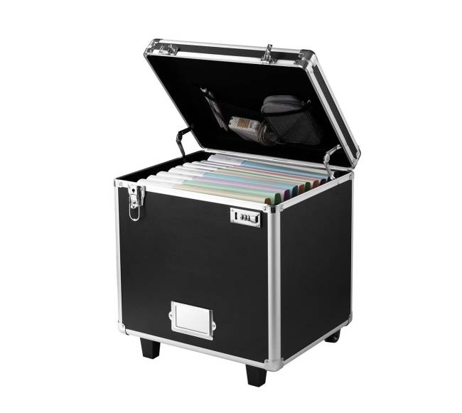 Nešiojama failų saugojimo dėžė su užraktu0