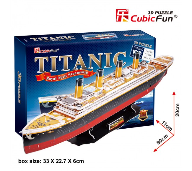 CUBICFUN 3D dėlionė (didelė) „Titanikas“0