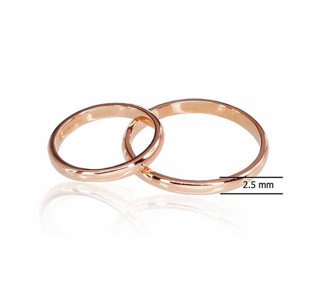 Auksinis vestuvinis žiedas. Praba: 585°. Metalas: Raudonas Auksas1