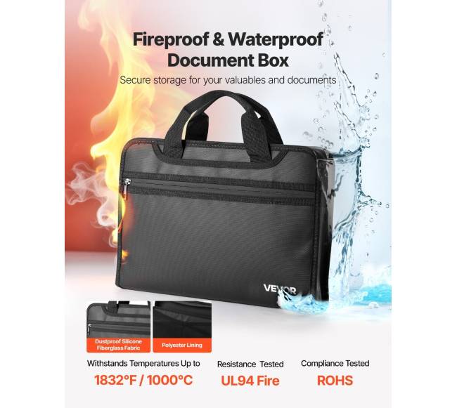 Ugniai atsparus dokumentų krepšys, 1000C1