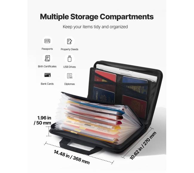 Ugniai atsparus dokumentų krepšys, 1000C2