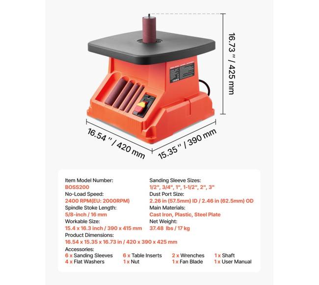 Osciliuojantis veleno šlifuoklis, 2000 aps.min.6
