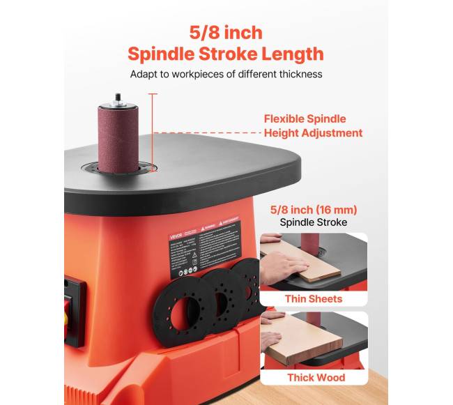 Osciliacinė veleno šlifuoklė 2000 RPM su 6 rankovėmis3