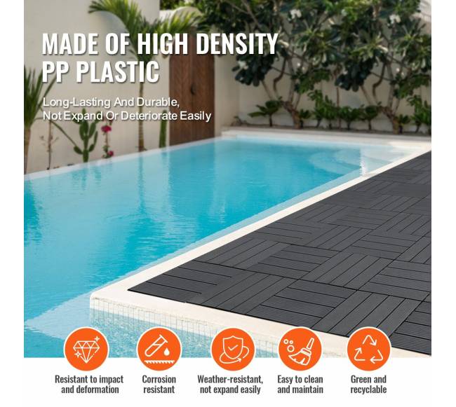 Plastikinės terasa plytelės 54 vnt. 30x30 cm5