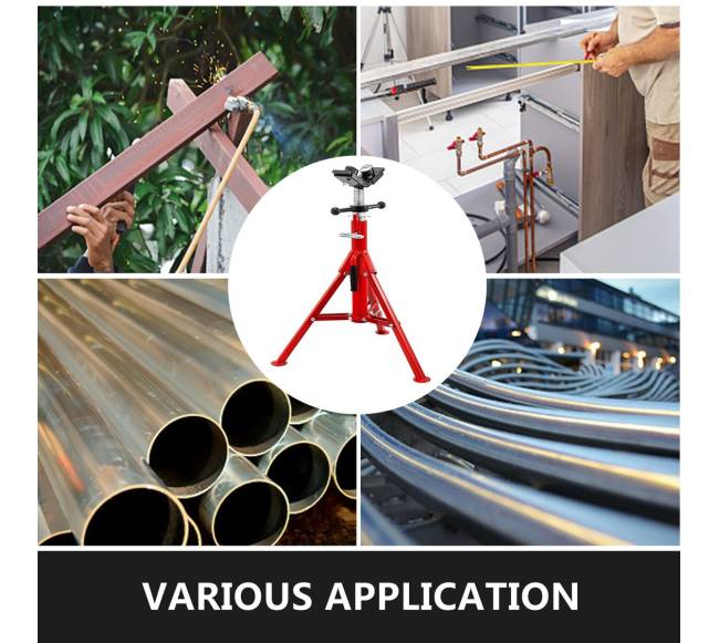 Reguliuojamas vamzdžių stovėjimo stovas su V formos galva6