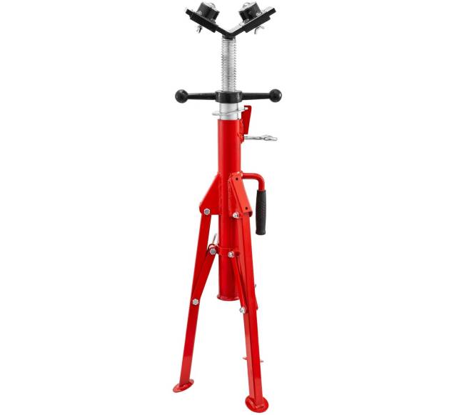 Reguliuojamas vamzdžių stovėjimo stovas su V formos galva9