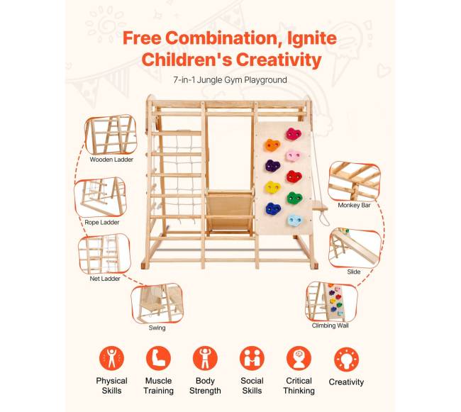 Vaikiška patalpų sporto aikštelė 7-in-12