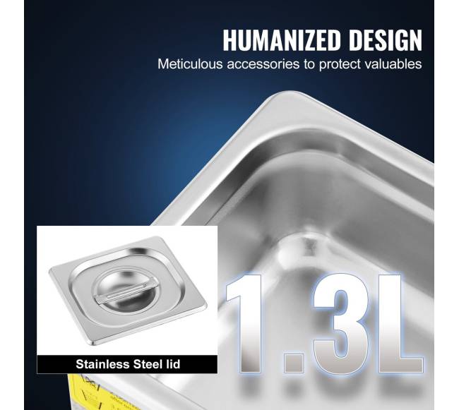 1,3 l ultragarso valymo įrenginys iš nerūdijančio plieno3