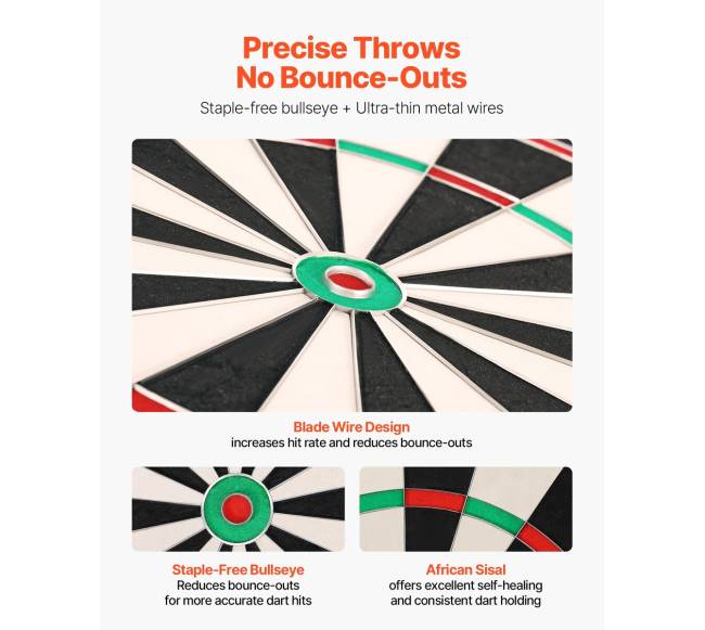 Savaime atsistatanti dartų lenta iš sizalio pluošto2