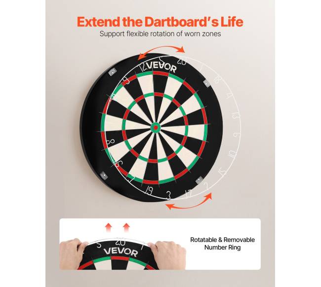 Savaime atsistatanti dartų lenta iš sizalio pluošto3