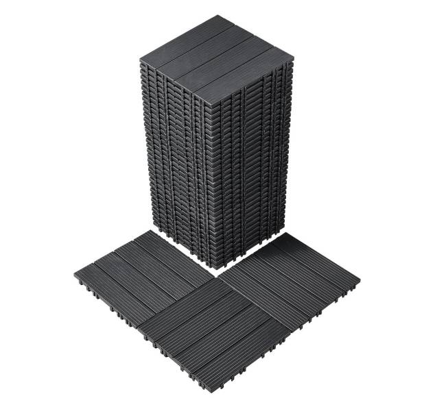 Terasos plytelės 36 vnt. plastikinės pilkos0