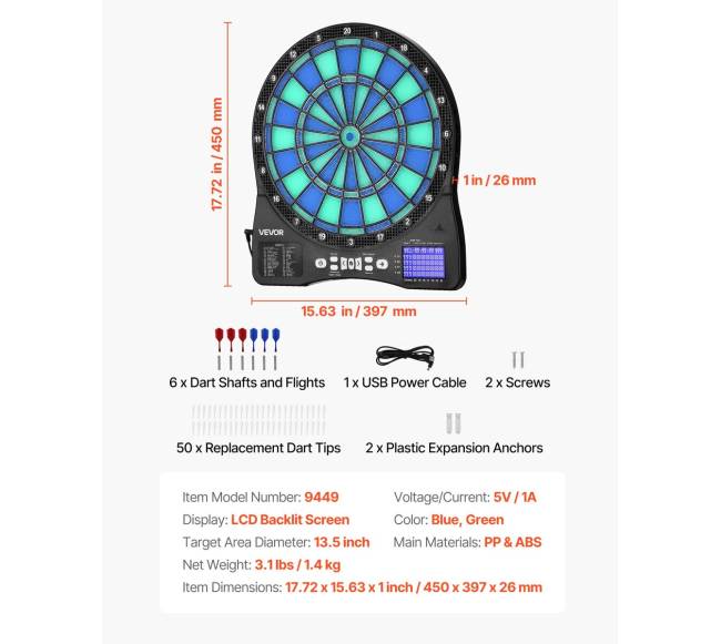Elektroninis smiginis su LED apšvietimu6