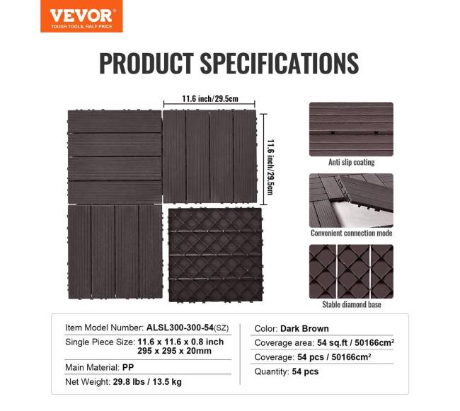 Terasos plytelės 54 vnt. 30x30 cm6