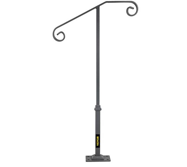 Vienišo stulpelio turėklas iš kalto geležies, pilkas10