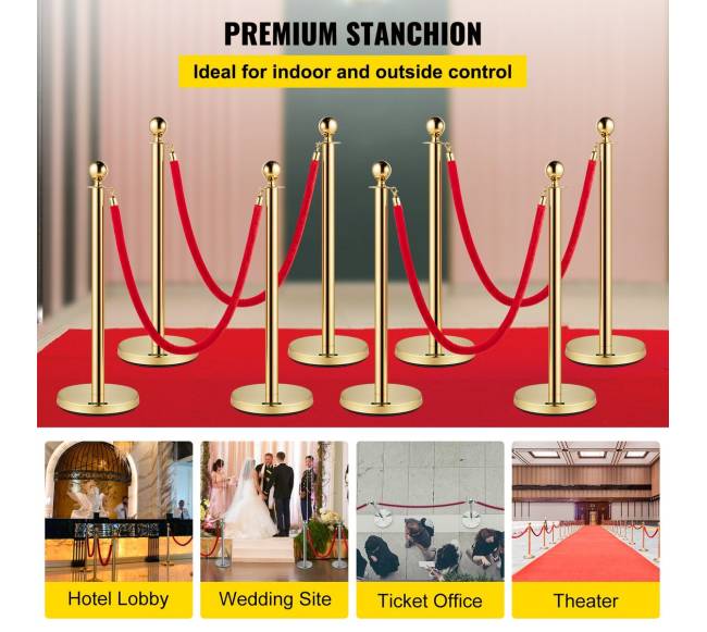 Auksinė žmonių valdymo tvorelė su raudonu virve1