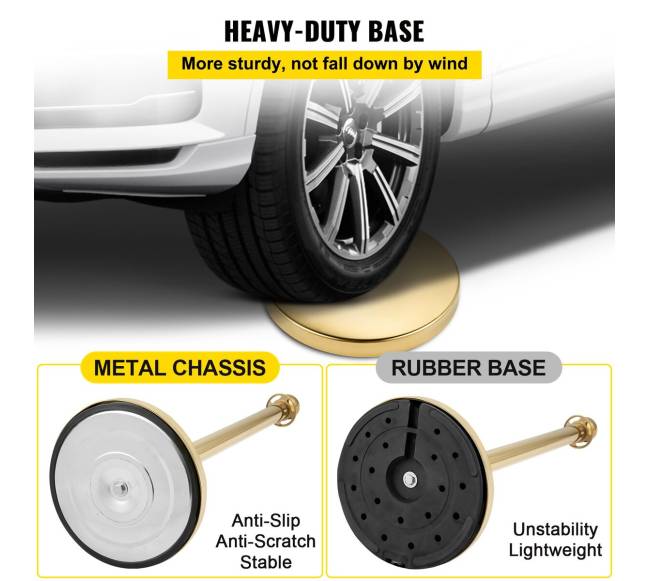 Auksinė žmonių valdymo tvorelė su raudonu virve4