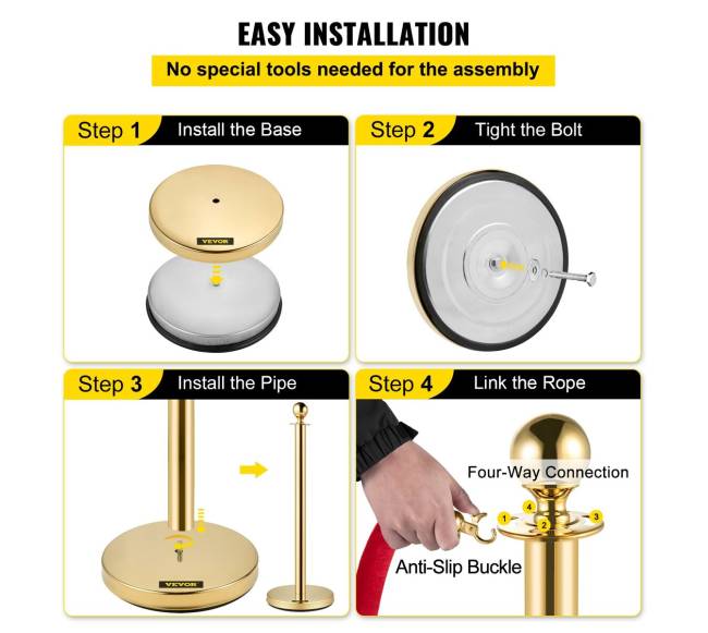 Auksinė žmonių valdymo tvorelė su raudonu virve5